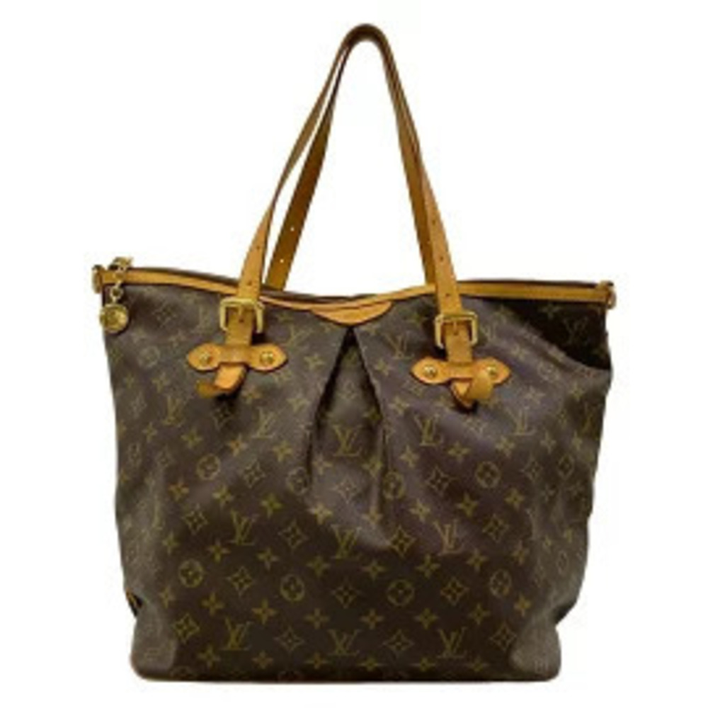 Louis Vuitton Palermo Shoulder Bag Leather Black Brown